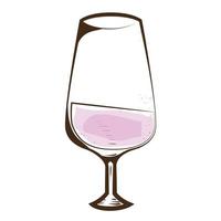 icône de verre à vin vecteur