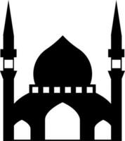 mosquée vecteur illustration. silhouette mosquée icône pour signe et symbole de musulman culte lieu. mosquée icône de Islam religion et musulman foi. endroit de musulman à prier