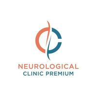 cn neuro Créatif médical logo conception vecteur