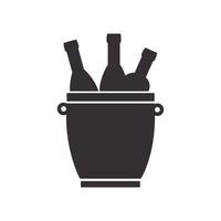 icône de bouteille de vin vecteur