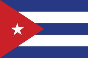 Cuba drapeau. décalage de Cuba dans conception forme vecteur