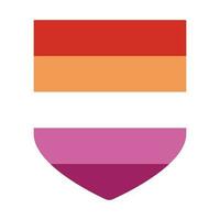 lesbienne fierté drapeau. lgbt symbole vecteur