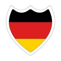 allemand drapeau dans forme. drapeau de Allemagne dans forme. vecteur