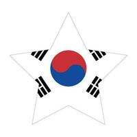 drapeau de Sud Corée dans forme. Sud Corée drapeau dans forme. vecteur