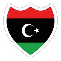 drapeau de Libye. Libye drapeau avec conception forme vecteur