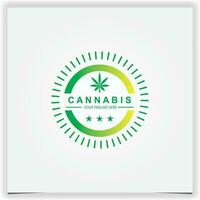 cercle Soleil cannabis logo prime élégant modèle vecteur eps dix