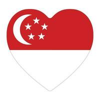 Singapour drapeau dans forme vecteur
