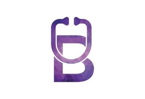 faible poly et initiale b lettre logo avec Créatif symbole, vecteur conception modèle