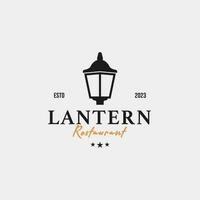 Créatif lanterne Publier lampe restaurant ancien logo conception vecteur concept illustration idée