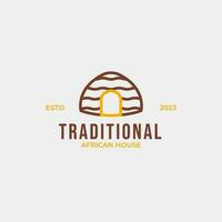 Créatif traditionnel africain maison logo conception concept illustration idée vecteur