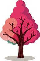 illustration de arbre icône dans rose couleur. vecteur