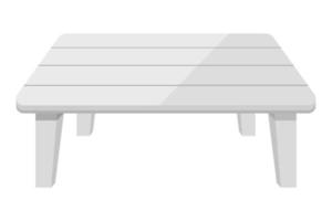 table en plastique blanc vierge vecteur