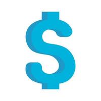 icône de léconomie dollar argent symbole vecteur