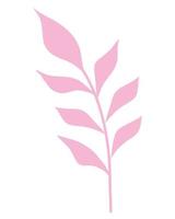 icône de feuillage branche feuilles roses vecteur