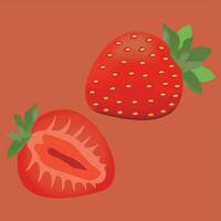 fraise fruit, baie icône vecteur illustration symbole