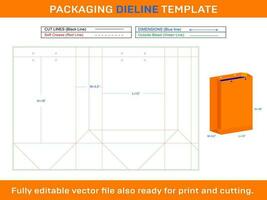 sac dieline modèle-13x5.5x18 pouce vecteur