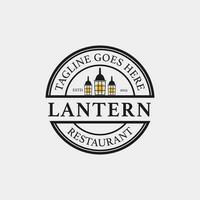 Créatif lanterne Publier lampe restaurant ancien logo conception vecteur concept illustration idée