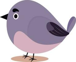 vecteur illustration de violet oiseau personnage dans plat style.