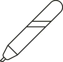 isolé marqueur stylo icône dans noir contour style. vecteur