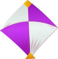 isolé cerf-volant élément dans violet et blanc couleur. vecteur