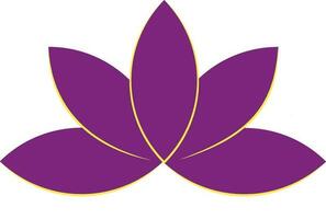 magnifique violet lotus fleur icône dans plat style. vecteur