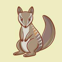 mignonne numbat dessin animé personnage vecteur