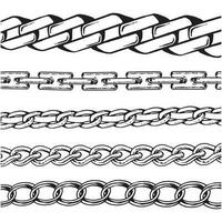 chaîne modèle brosse ensemble. vecteur illustration