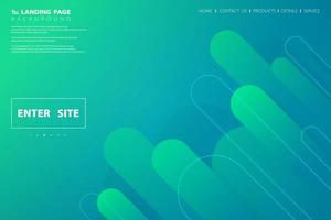 page de destination web abstrait bleu vert coloré avec dessin géométrique vecteur