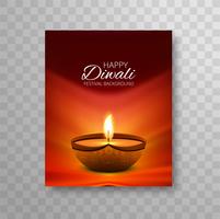 Brochure de design lumineux moderne coloré diwali vecteur