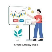 crypto-monnaie Commerce plat style conception vecteur illustration. Stock illustration