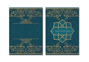 Carte de voeux ou invitation style islamique vecteur