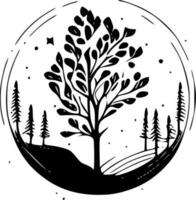 la nature - minimaliste et plat logo - vecteur illustration