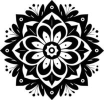 mandala, minimaliste et Facile silhouette - vecteur illustration