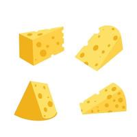 un ensemble de fromages de formes variées. illustration vectorielle vecteur