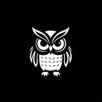 hibou, noir et blanc vecteur illustration