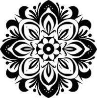 mandala, noir et blanc vecteur illustration