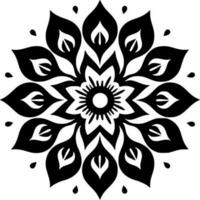 mandala, noir et blanc vecteur illustration