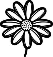 Marguerite, noir et blanc vecteur illustration