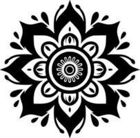 mandala, minimaliste et Facile silhouette - vecteur illustration