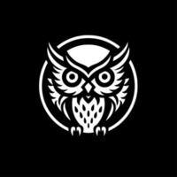 hibou, noir et blanc vecteur illustration