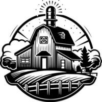 ferme - minimaliste et plat logo - vecteur illustration