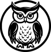 hibou - minimaliste et plat logo - vecteur illustration