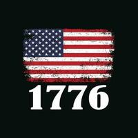 4e de juillet t chemise américain drapeau betty Ross 1776 Hommes femmes vecteur