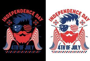 indépendance 4e de juillet, indépendance T-shirt, 4e de juillet T-shirt conception, vecteur