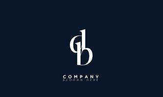 db alphabet lettres initiales monogramme logo bd, d et b vecteur