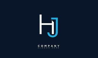 hj alphabet lettres initiales monogramme logo jh, h et j vecteur