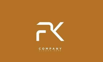fk alphabet lettres initiales monogramme logo kf, f et k vecteur