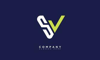 sv alphabet lettres initiales monogramme logo vs, s et v vecteur