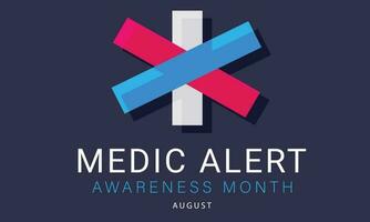 août est médical alerte conscience mois. arrière-plan, bannière, carte, affiche, modèle. vecteur illustration.