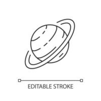 icône linéaire de Saturne vecteur